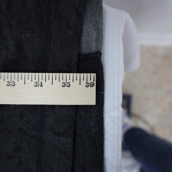 Womens Sweater Dress Gray Knitted Ribbed Cuff Winter Raglan Sleeve Quarter Zip - Picture 8 of 10